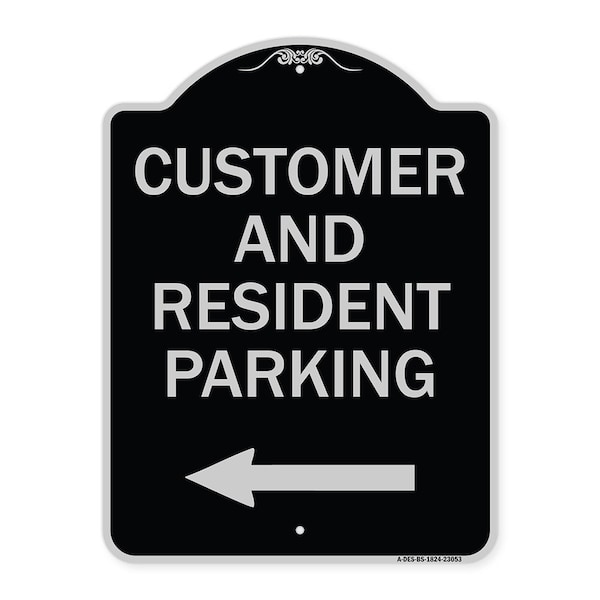 Signmission Reserved Parking Customer and Visitor Parking Heavy-Gauge Aluminum Sign, 24" x 18", BS-1824-23053 A-DES-BS-1824-23053 - main